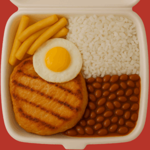 Filé de Frango c/ ovo + salada grátis