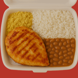 Filé de frango grelhado + salada grátis
