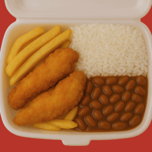 Isca de frango + salada grátis