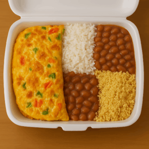 Omelete de legumes + salada grátis