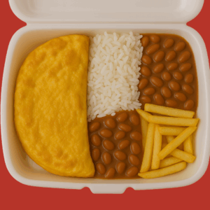 Omelete de presunto e queijo + salada grátis